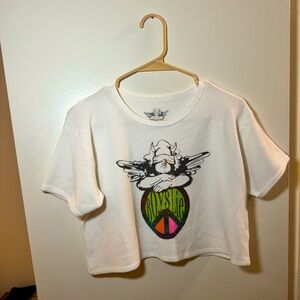 Boys lie waffle cropped tee